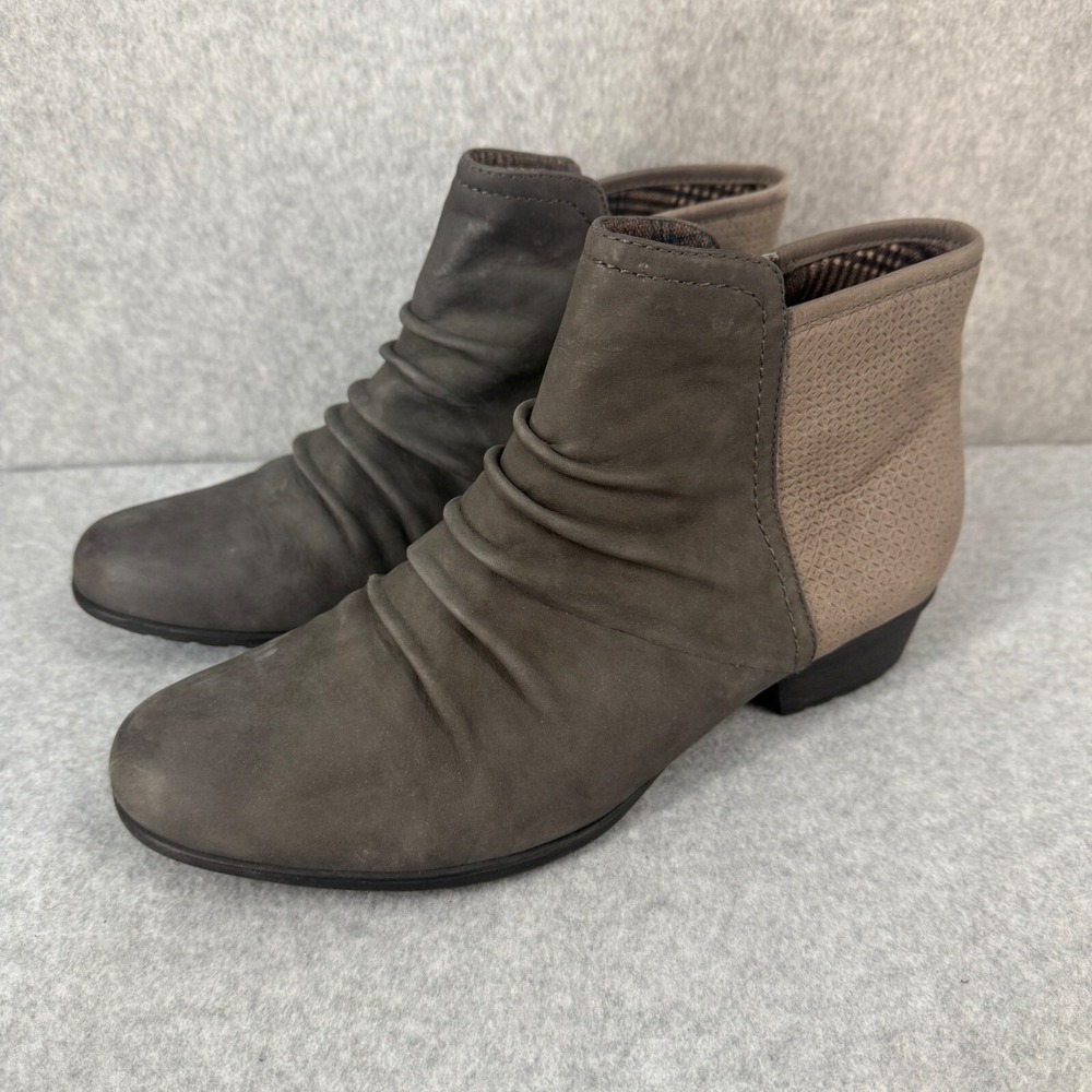 Rockport Womens Size 9 Ankle Boots Medium Cobb Hill Gratasha Panel Booties Taupe